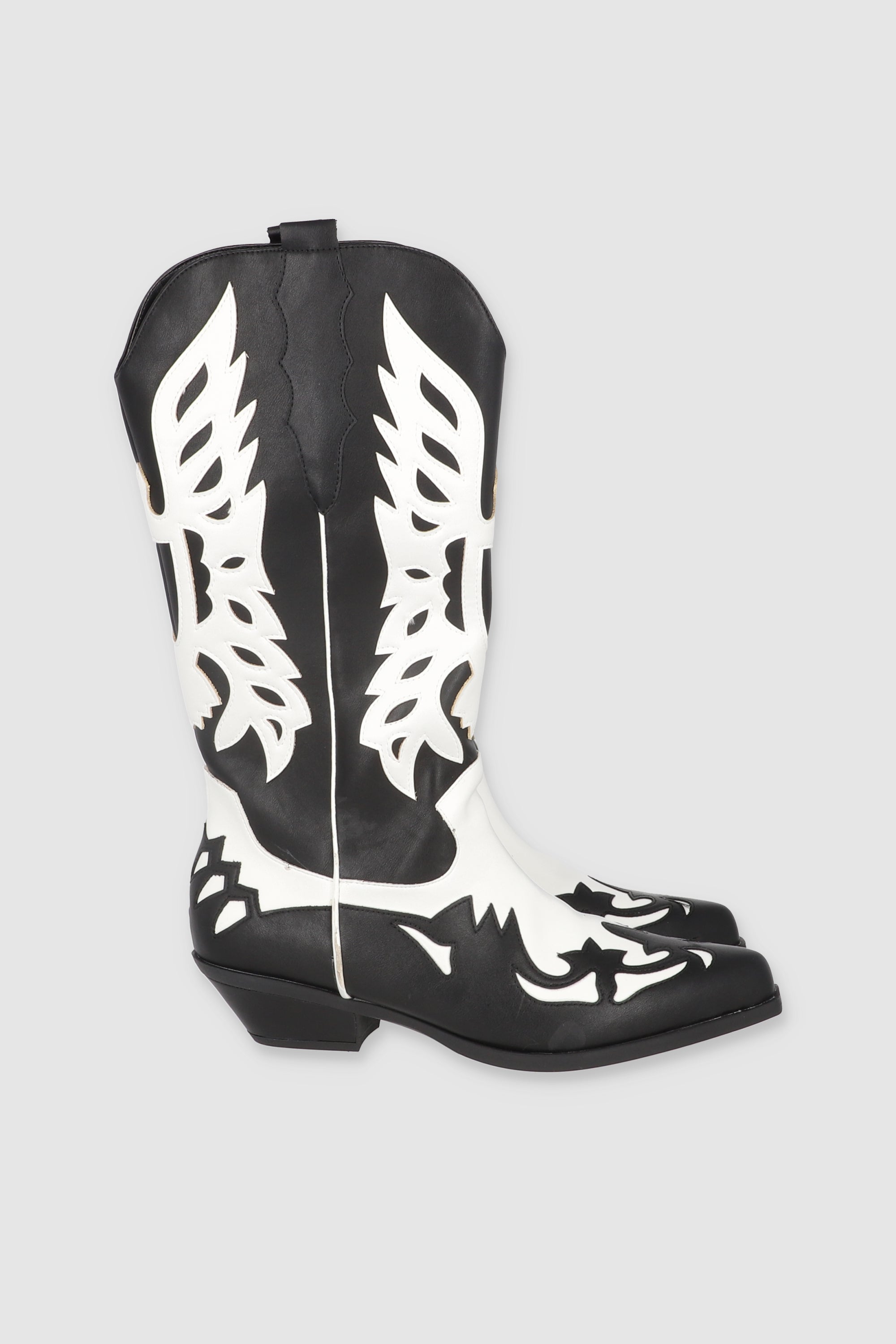 Alas embroidery cowboy boot BLACK