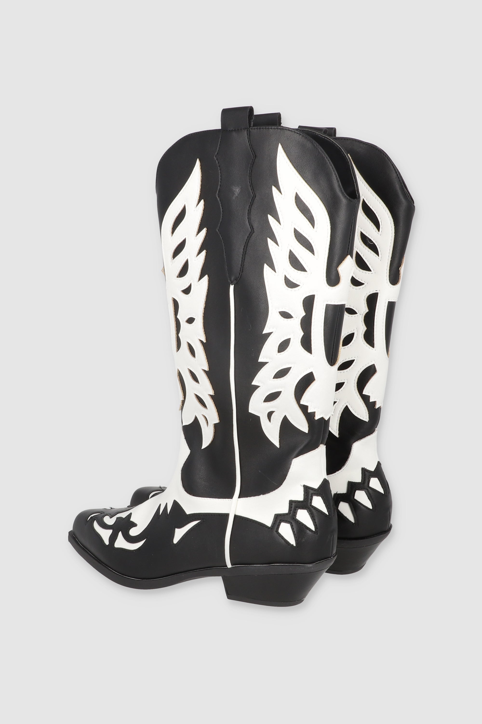Alas embroidery cowboy boot BLACK