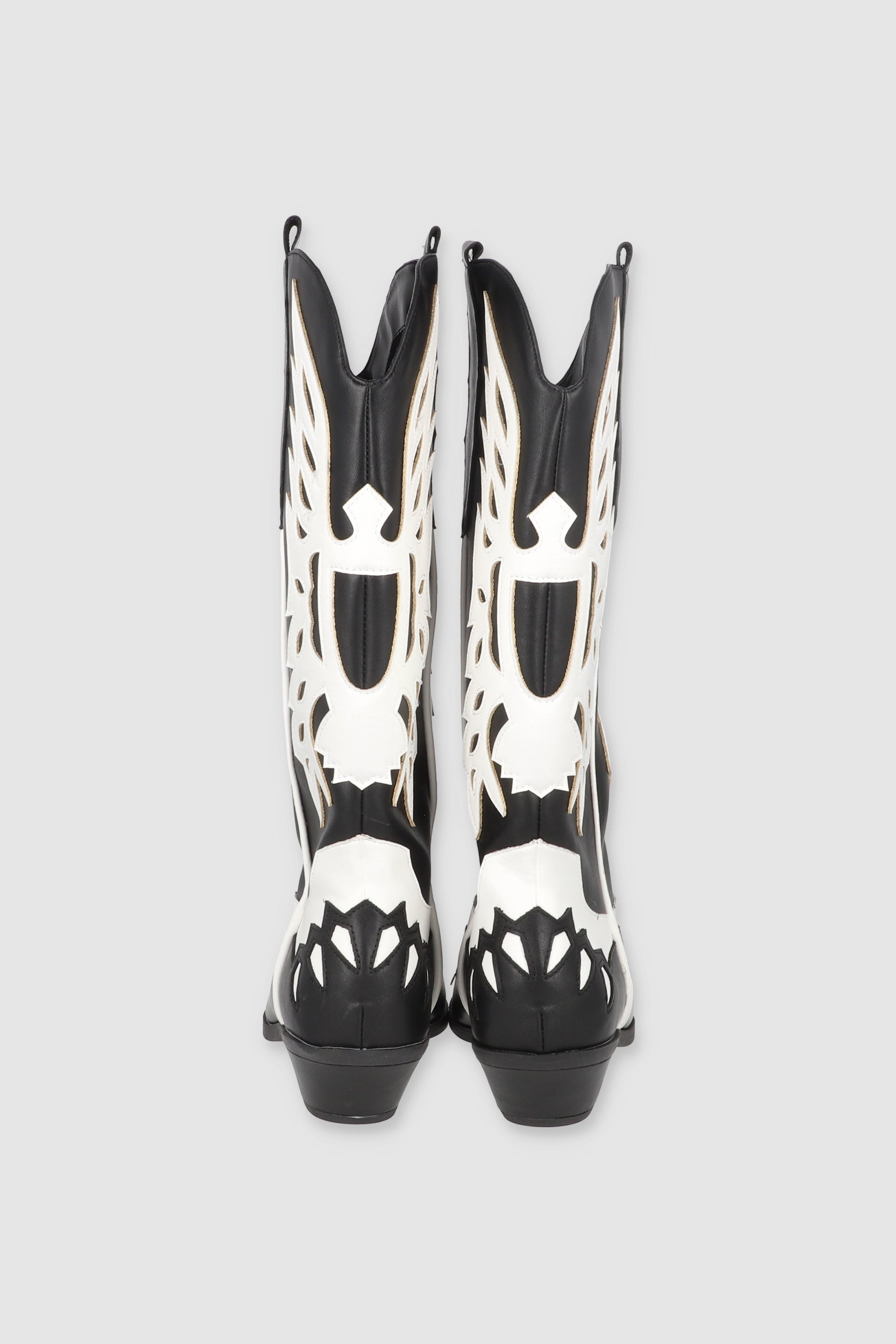 Alas embroidery cowboy boot BLACK
