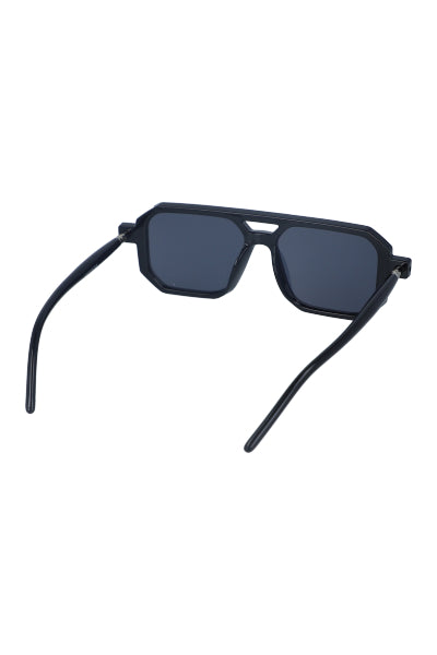 Lentes sol aviador hexagonales NEGRO