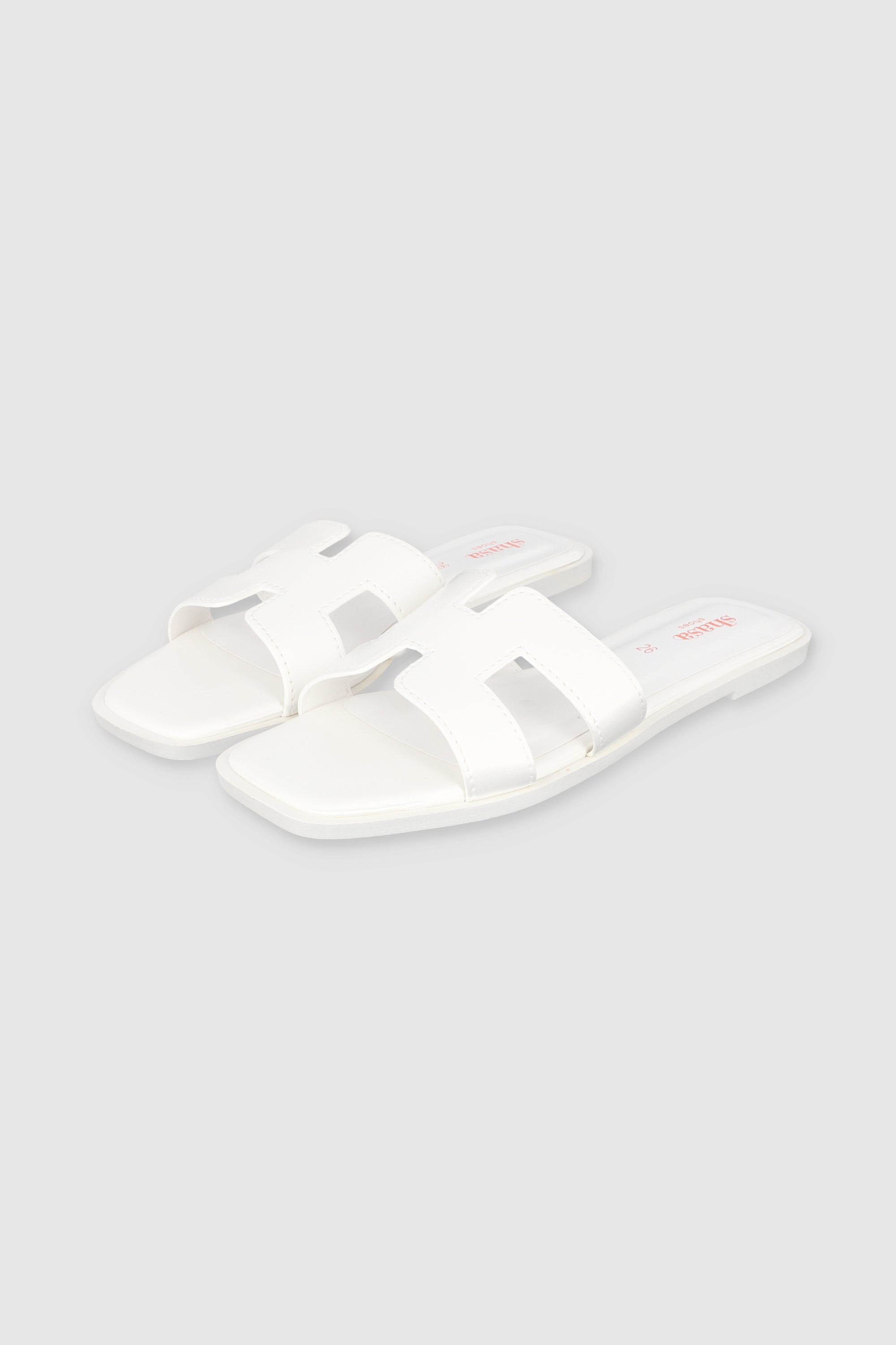 Simple Sandal Piece Greca WHITE