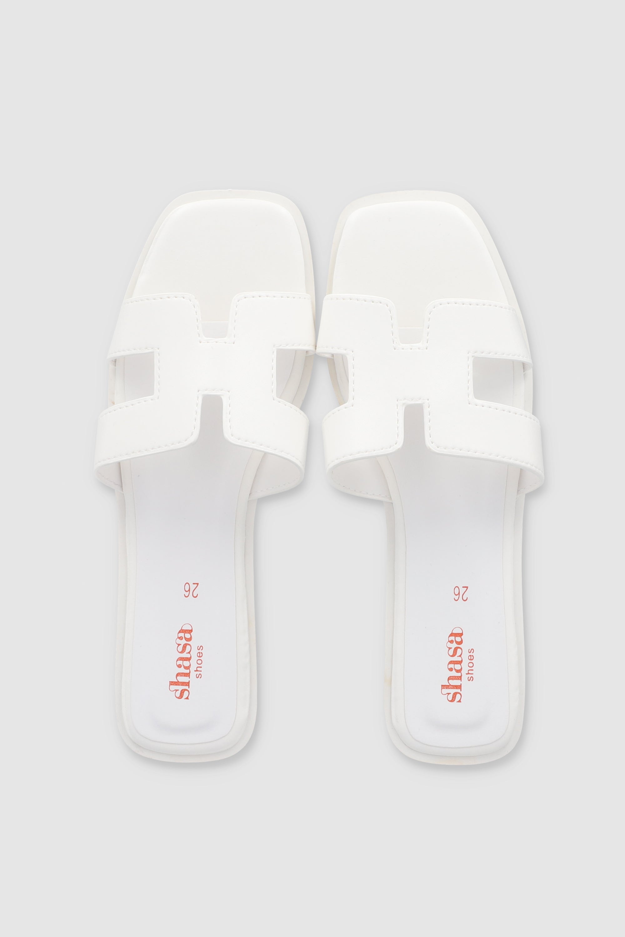 Simple Sandal Piece Greca WHITE