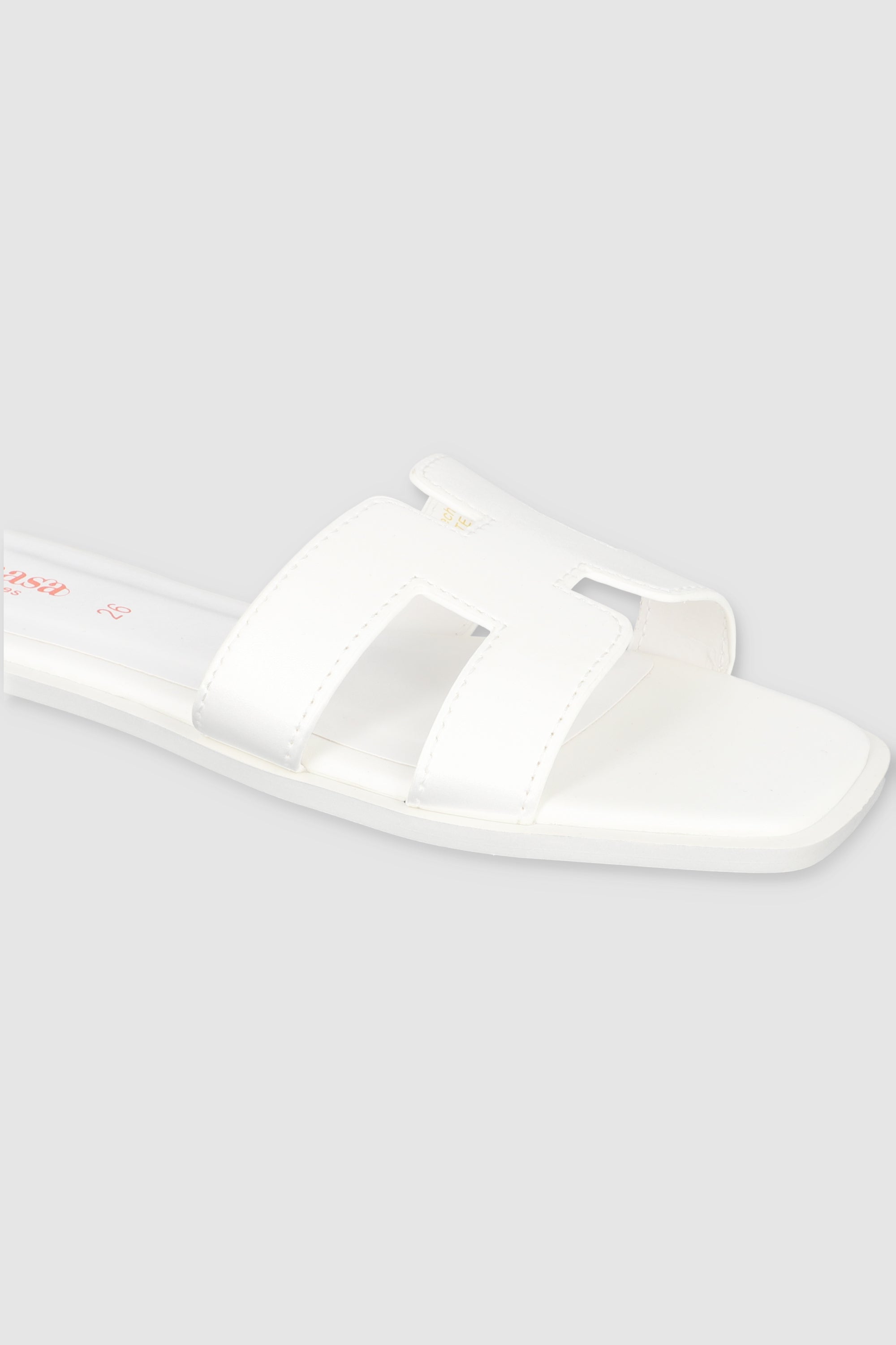 Simple Sandal Piece Greca WHITE