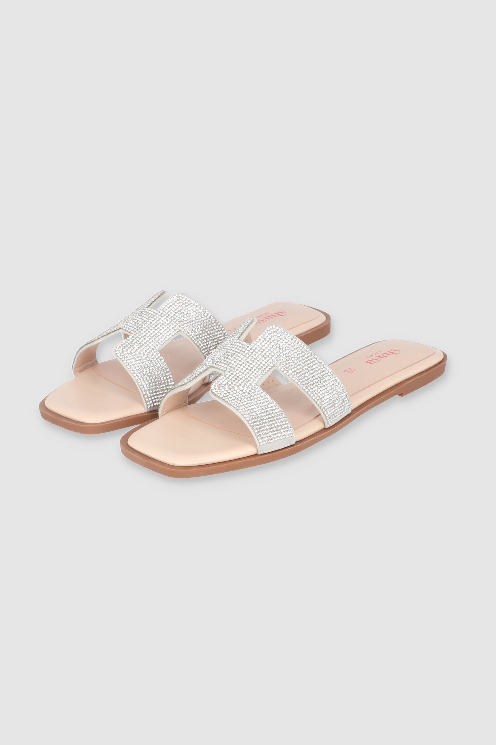 Simple Sandal Piece Greca SILVER