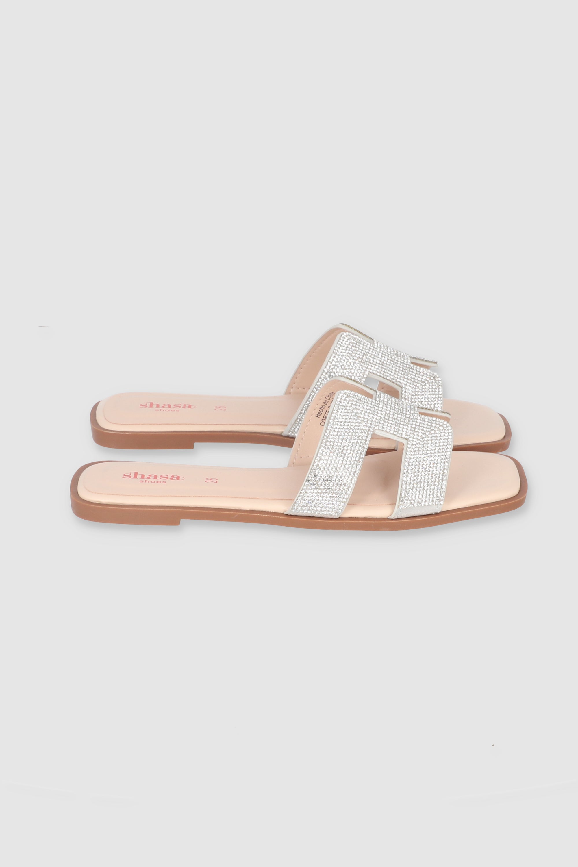 Simple Sandal Piece Greca SILVER