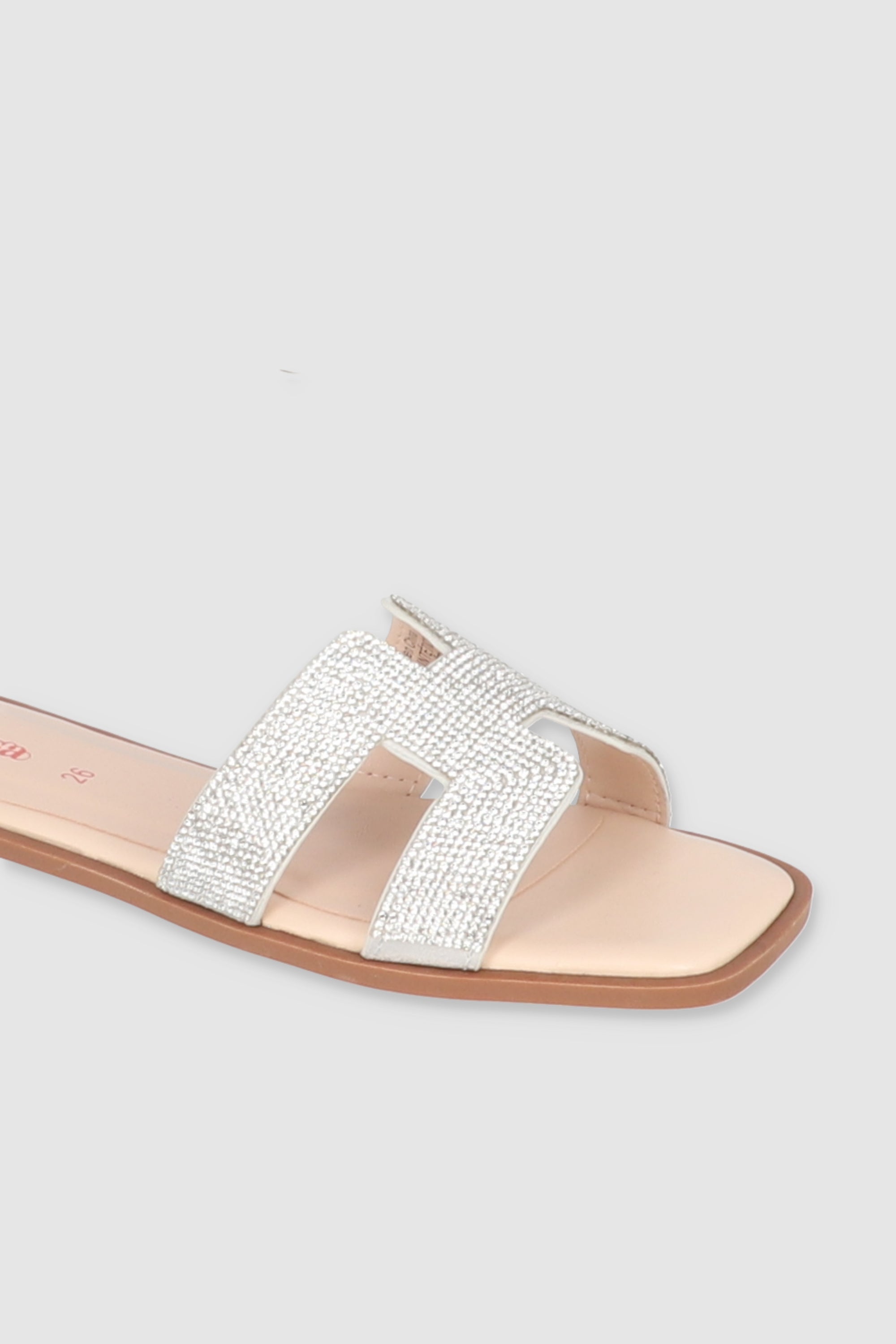 Simple Sandal Piece Greca SILVER