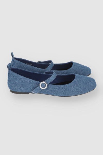 Flats Punta Rebanada Denim MEDIUM WASH