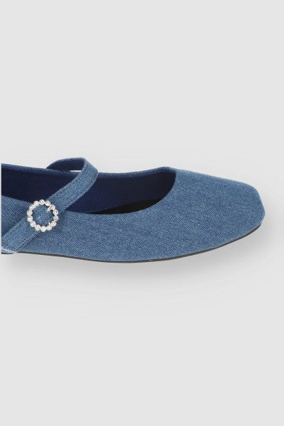 Flats Punta Rebanada Denim MEDIUM WASH