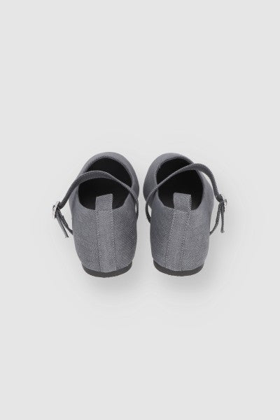 Flats Punta Rebanada Denim GRIS