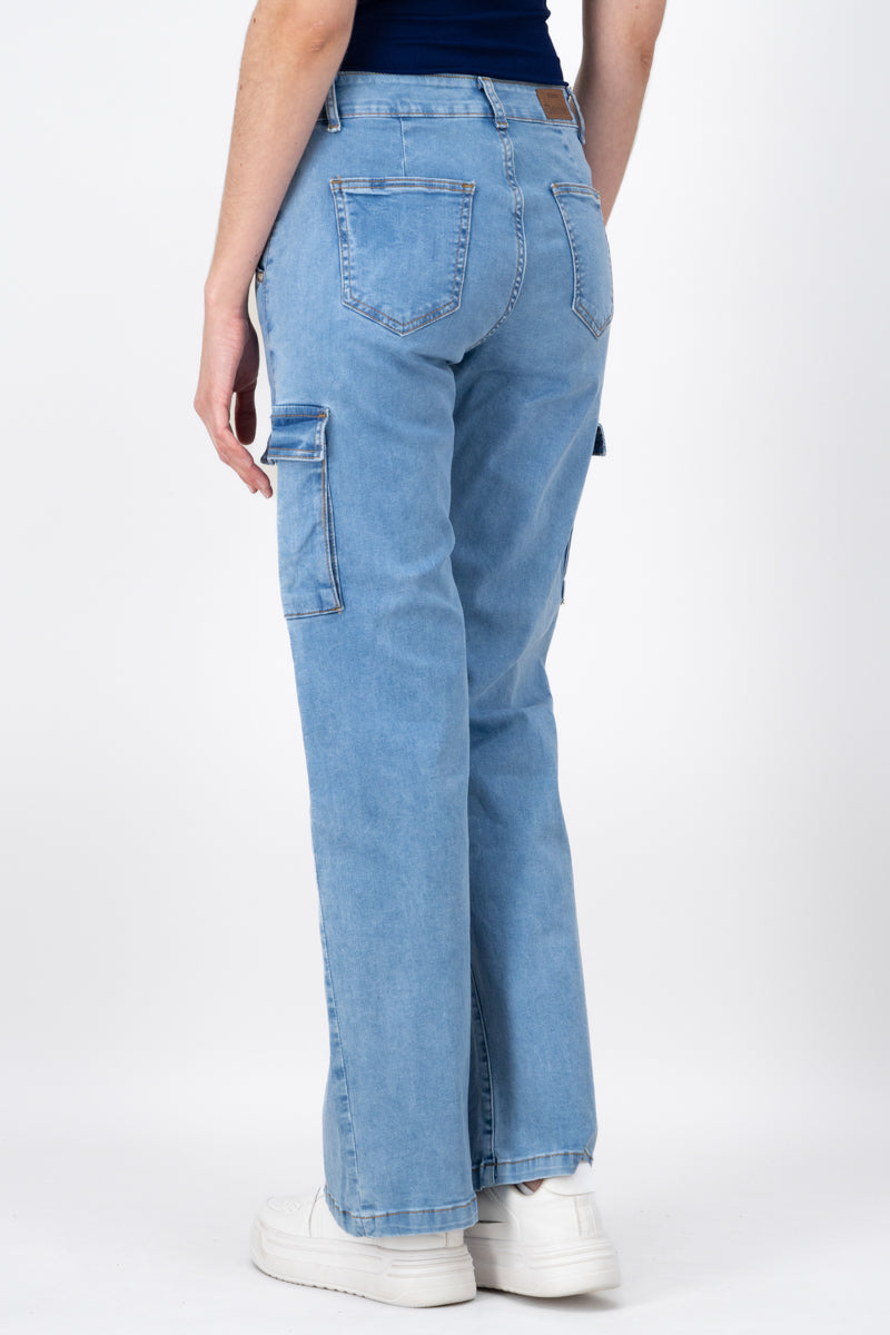 Straight Jeans Position 2 Bags Light Wash