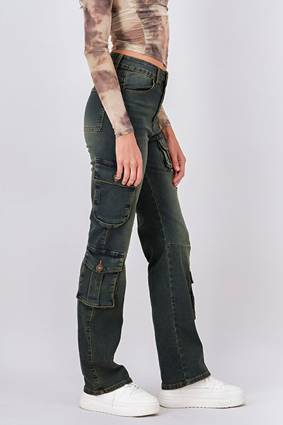 FLAVED EFFECT JEANS BleACHED