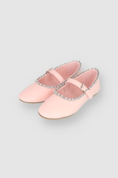 Flat Mary Jane Brillos Gota BLUSH