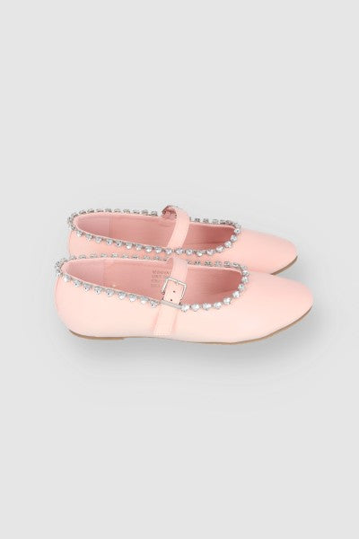 Flat Mary Jane Brillos Gota BLUSH