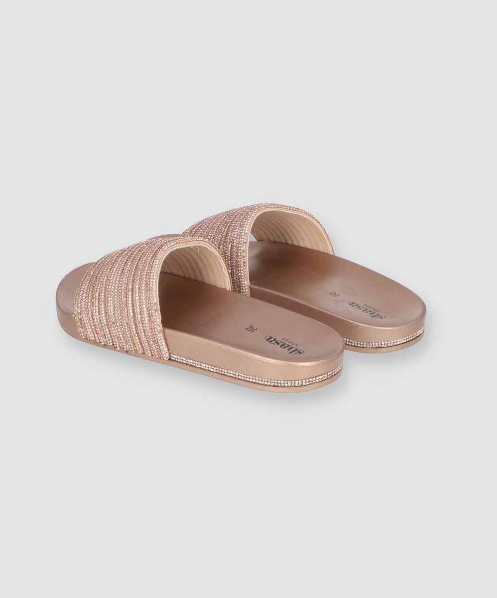 Slide Bumpy Brillos ORO ROSA