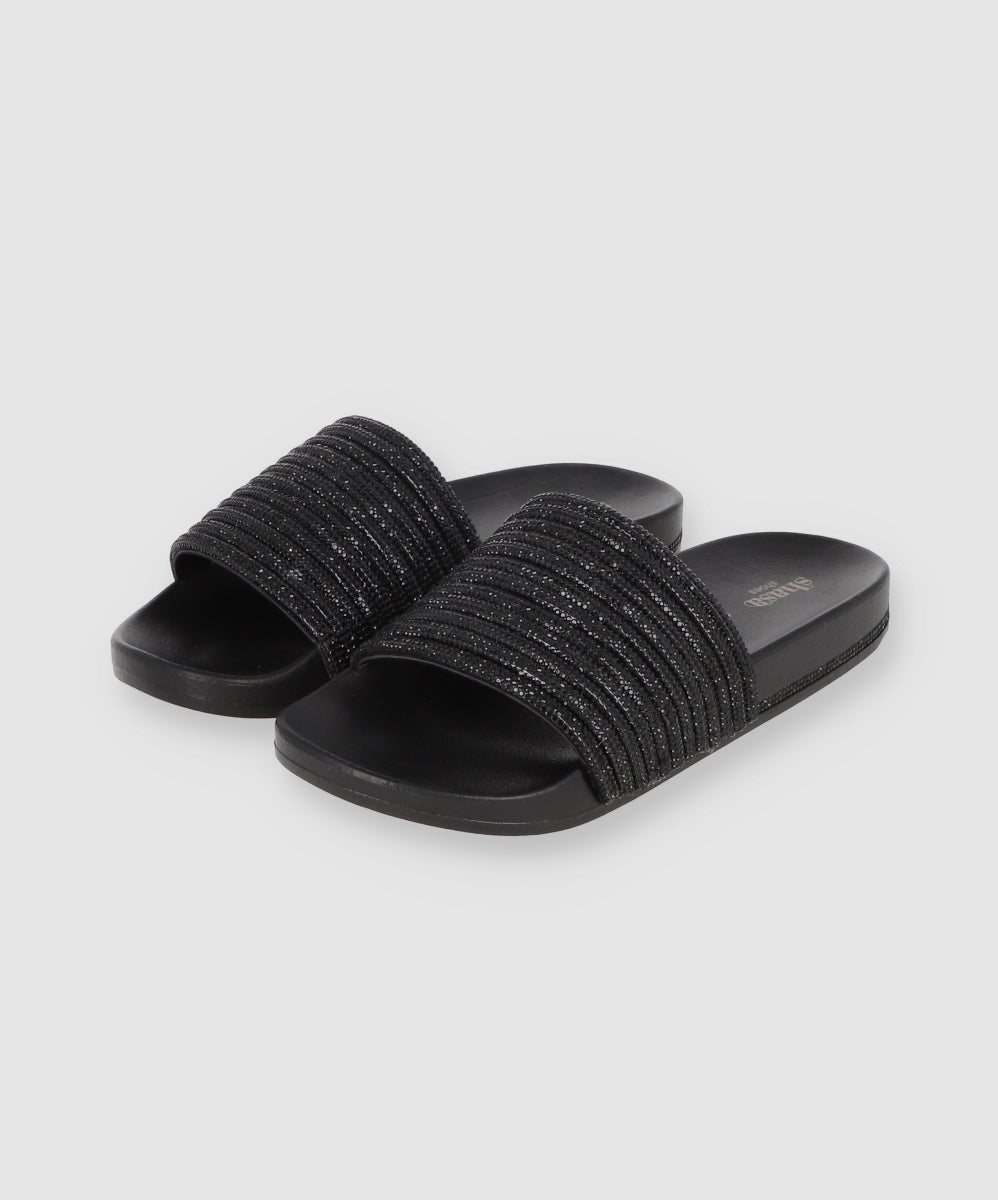 Slide Bumpy Brillos NEGRO