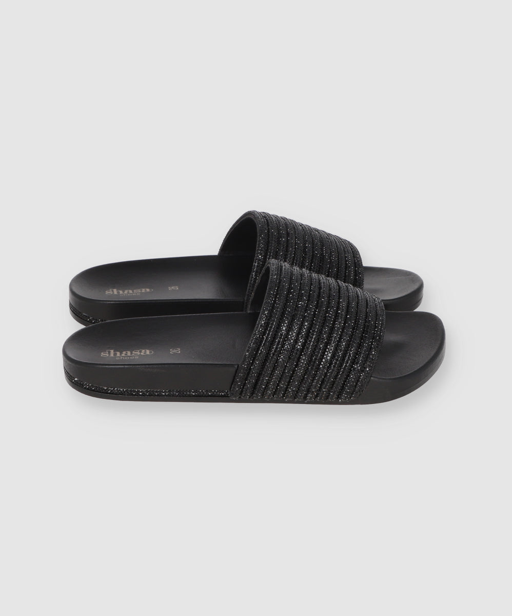 Slide Bumpy Brillos NEGRO