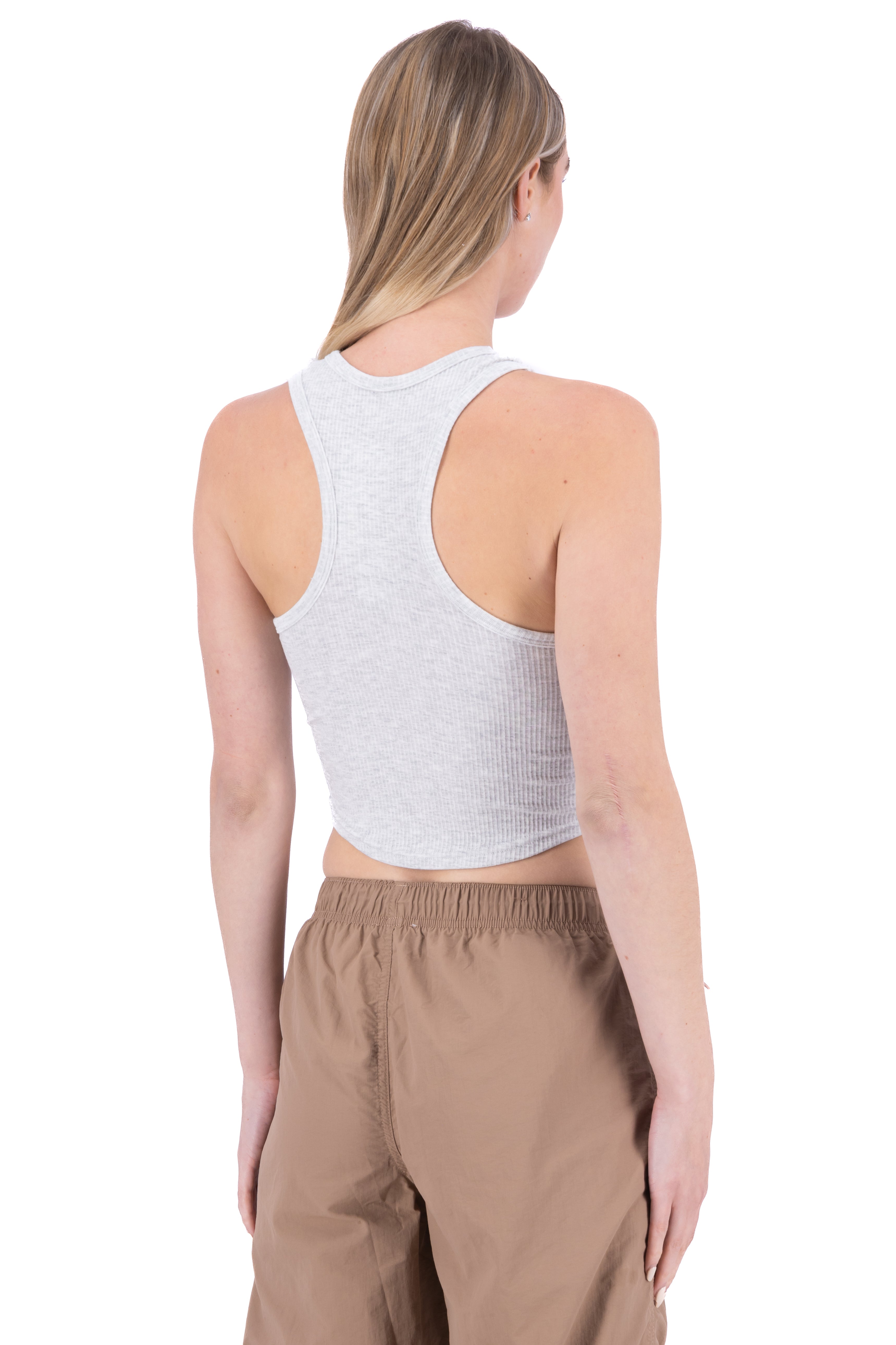 Top tank acanalado liso GRIS