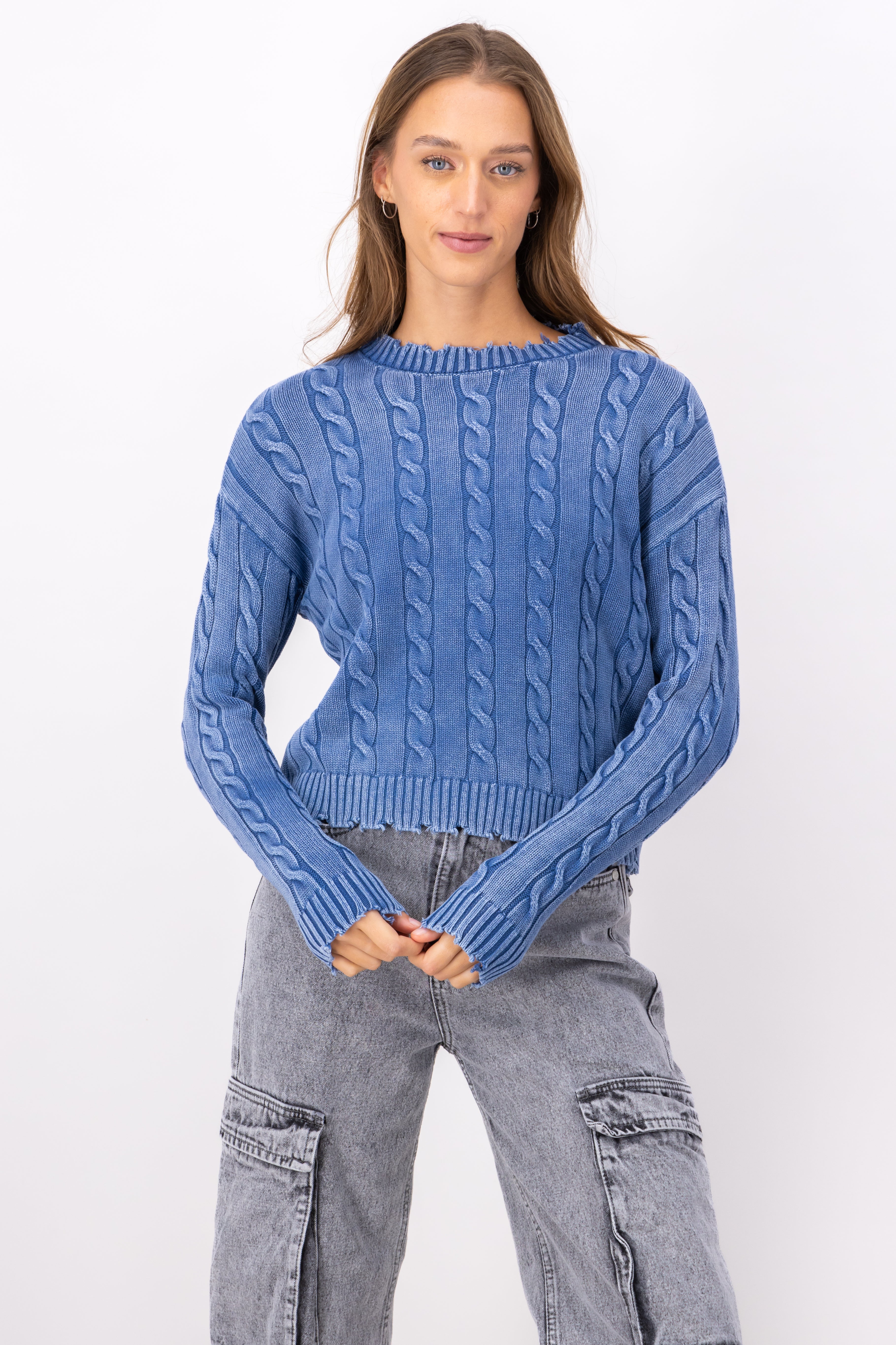 Flood tissue sweater BLUE