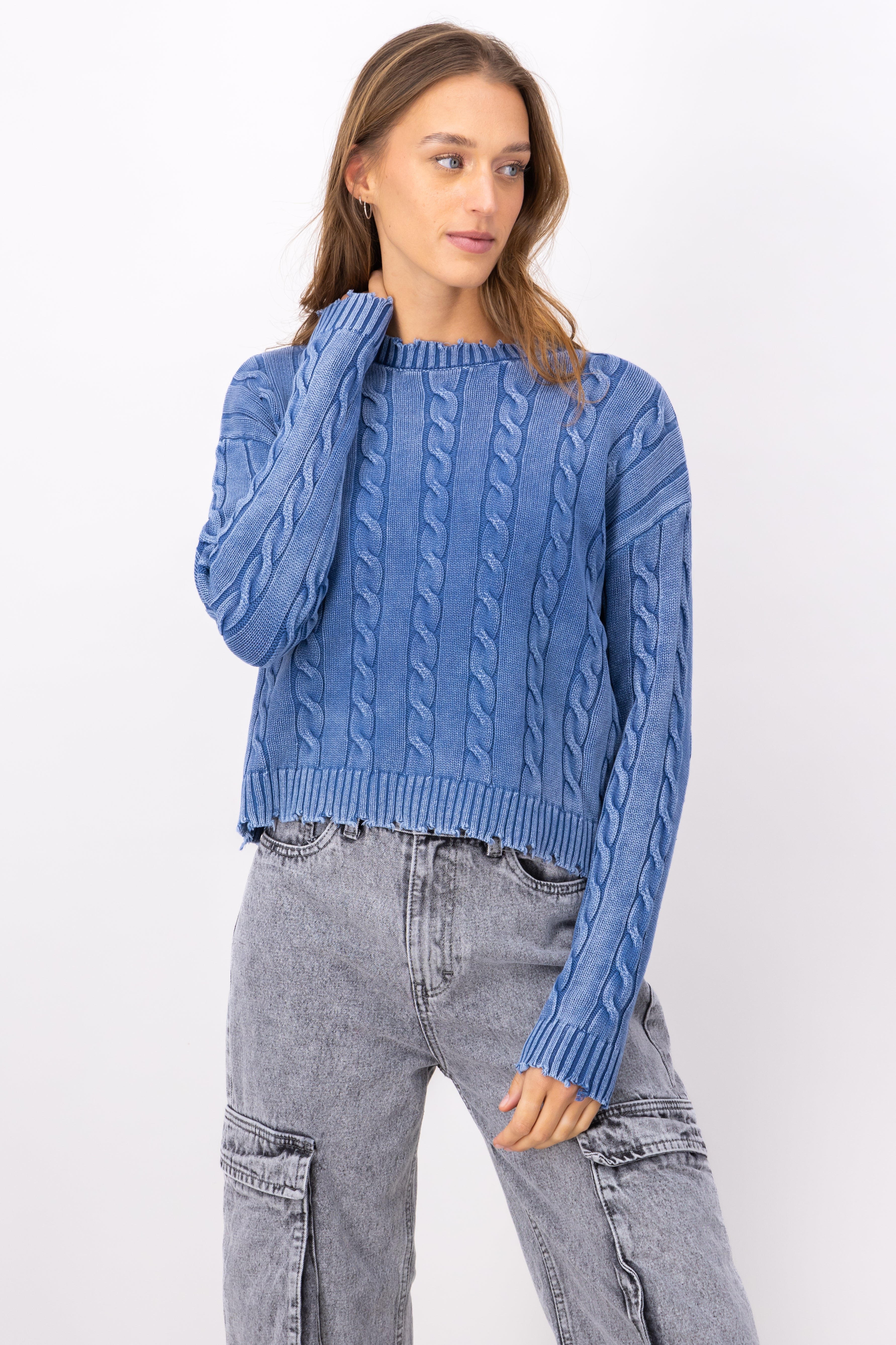 Flood tissue sweater BLUE