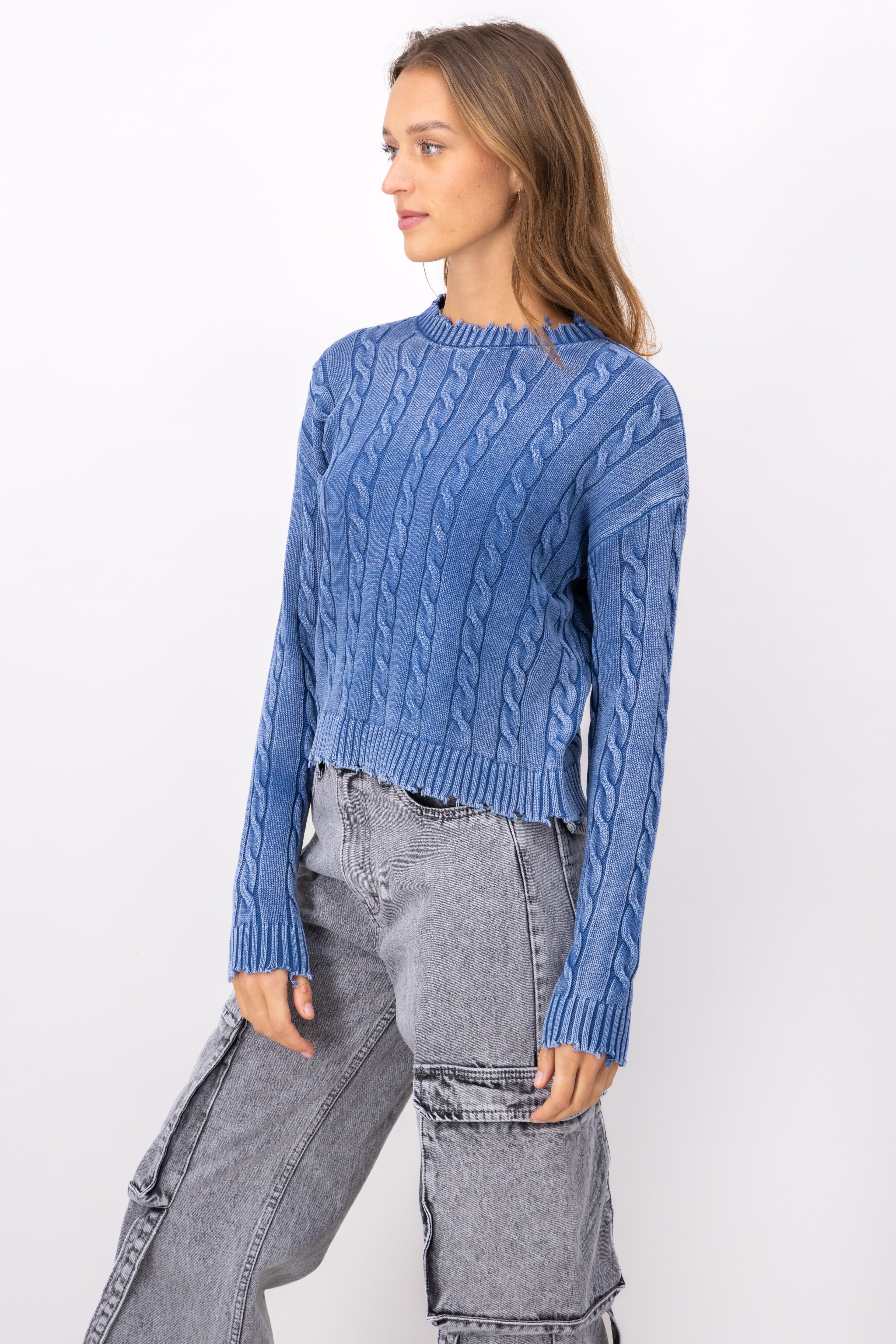 Flood tissue sweater BLUE