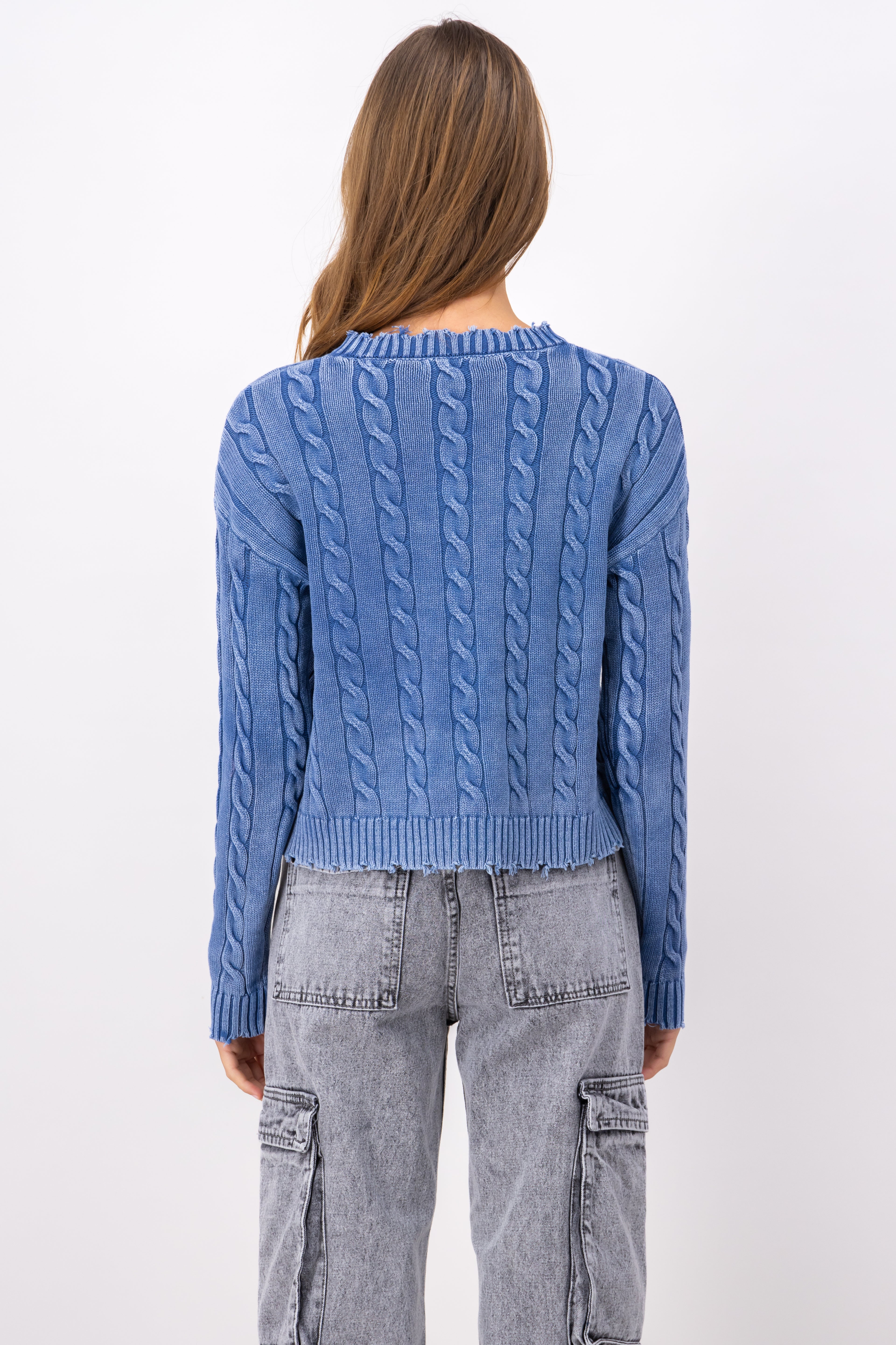 Flood tissue sweater BLUE