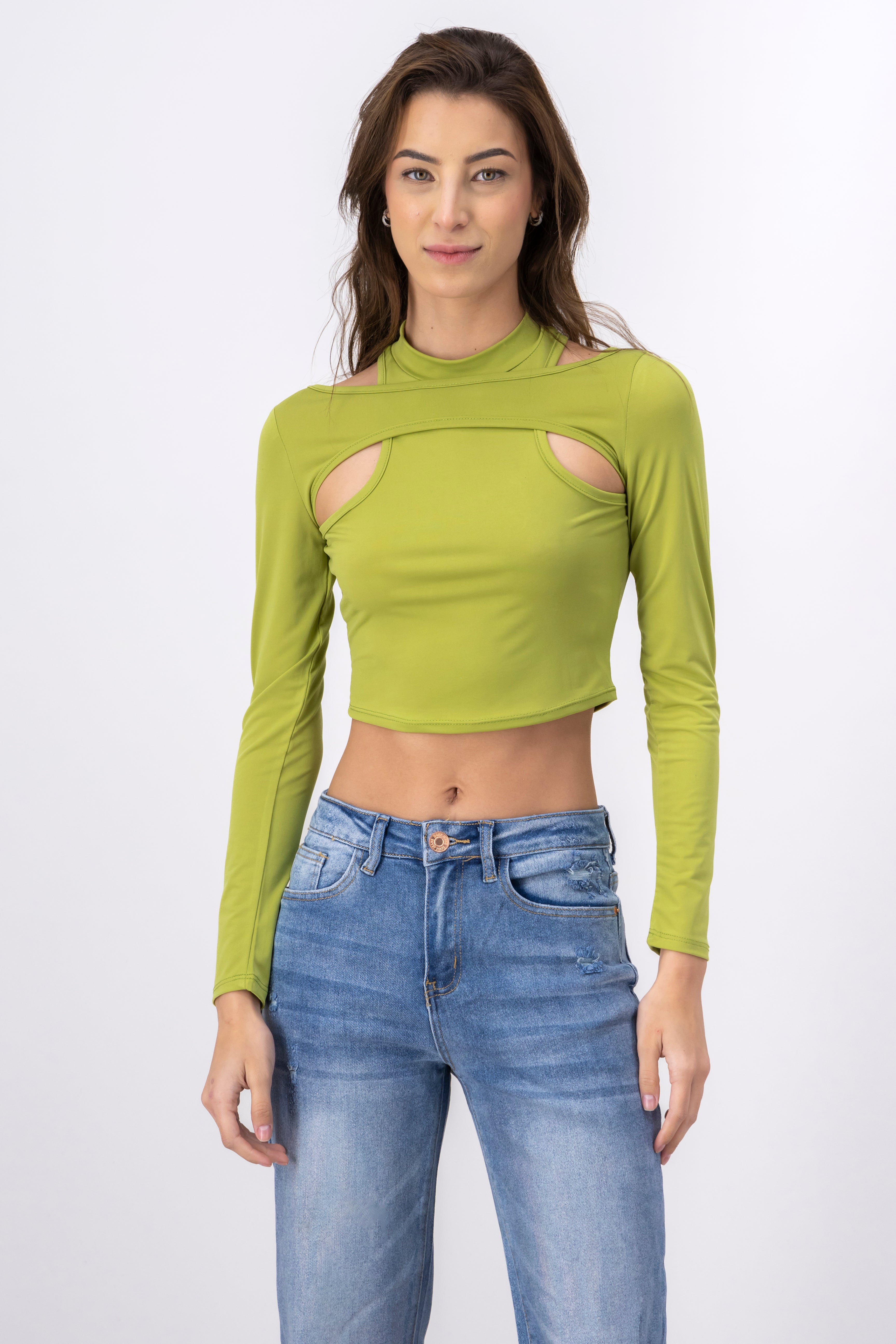 Top High Manga Neck APPLE GREEN