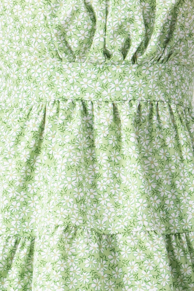 Vestido tirantes mini flores MENTA COMBO