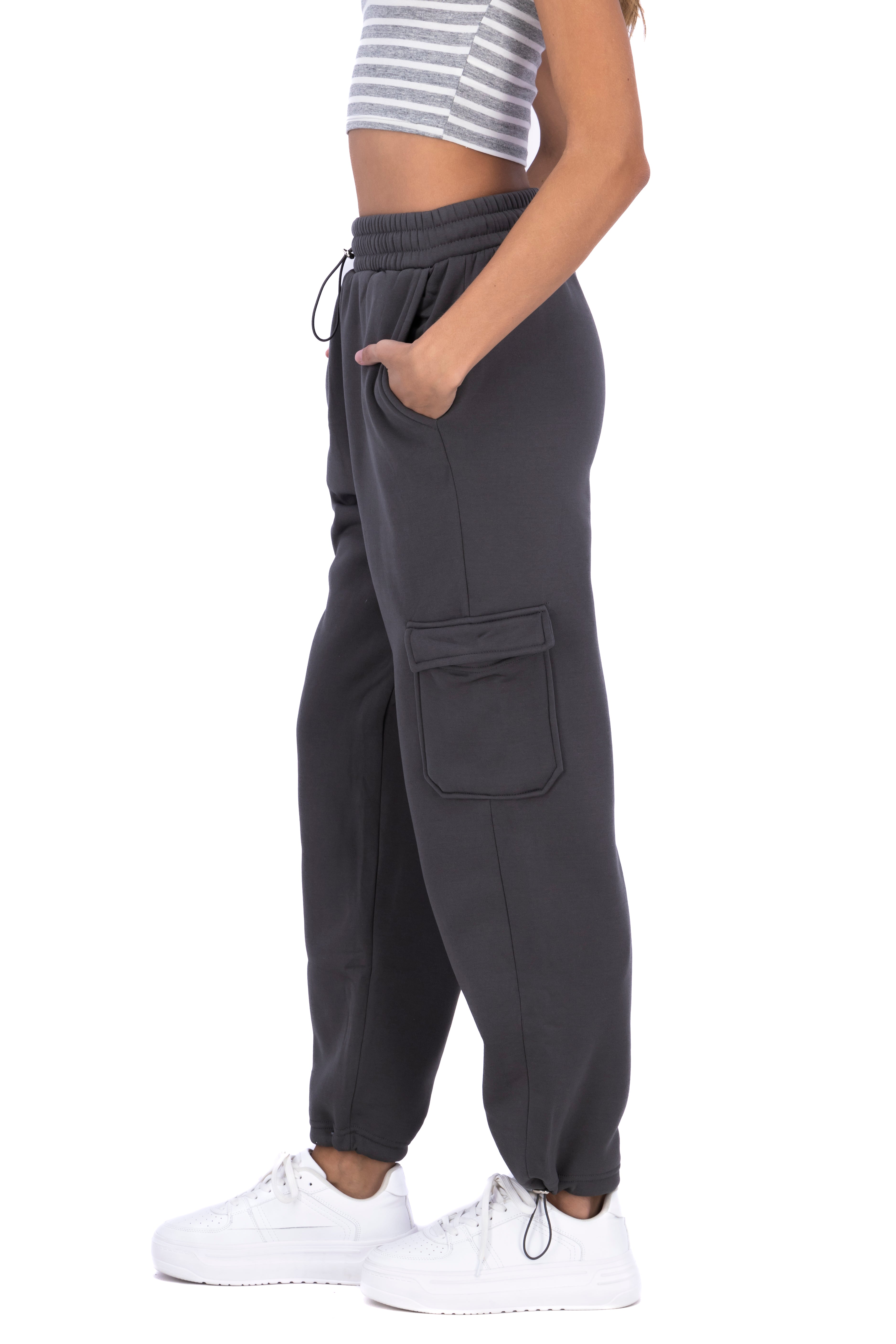 Jogger cargo cintas tobillos PETROLEO