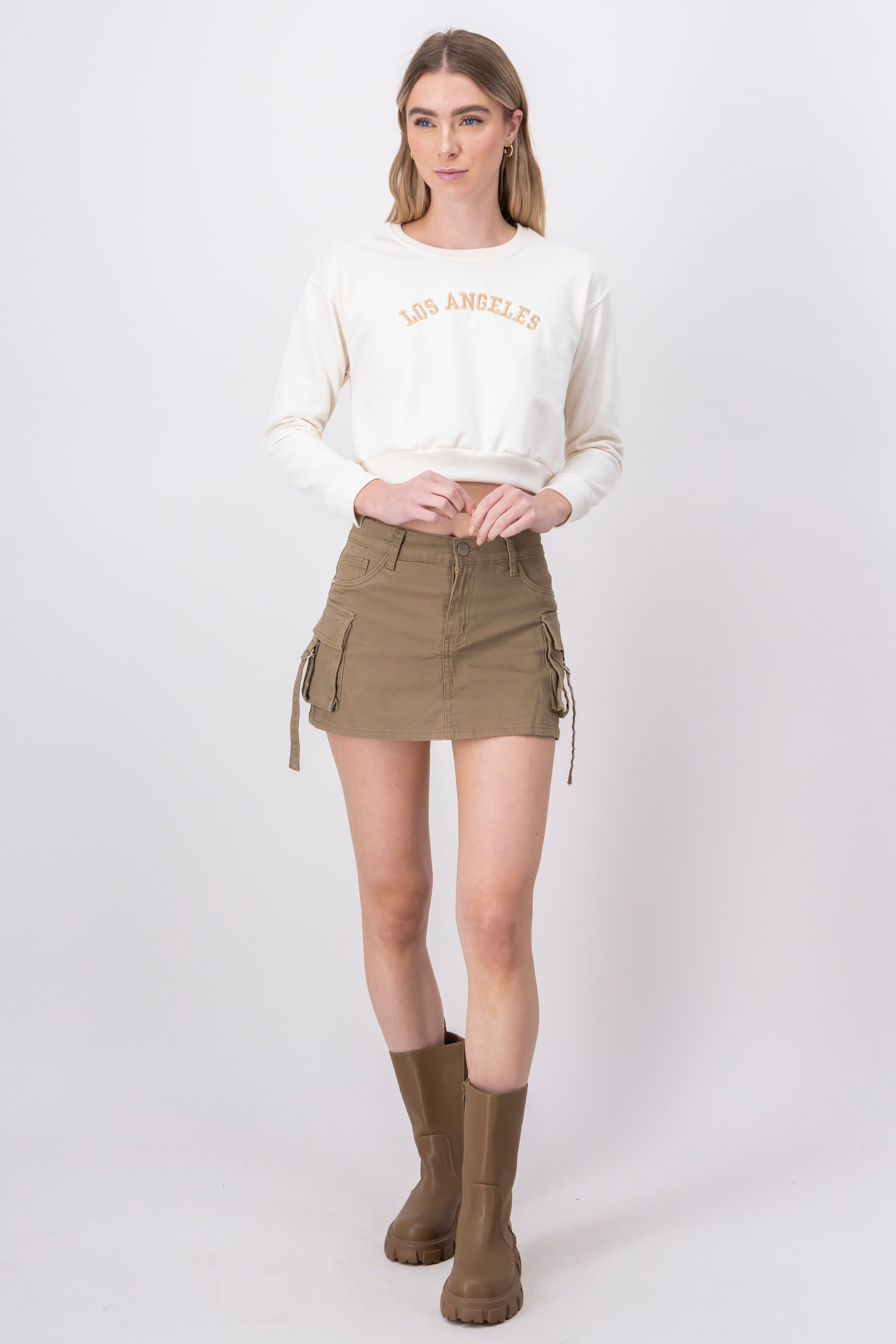 Short Position Skirt Khaki