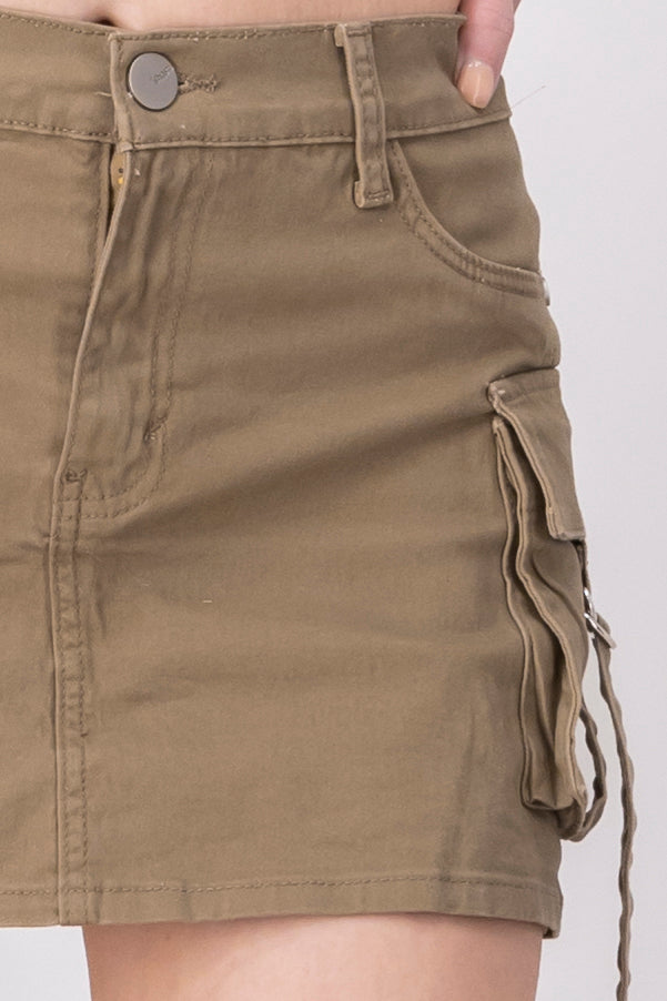 Short Position Skirt Khaki