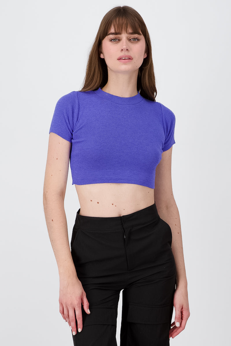 Top Cuello Redondo Liso INDIGO