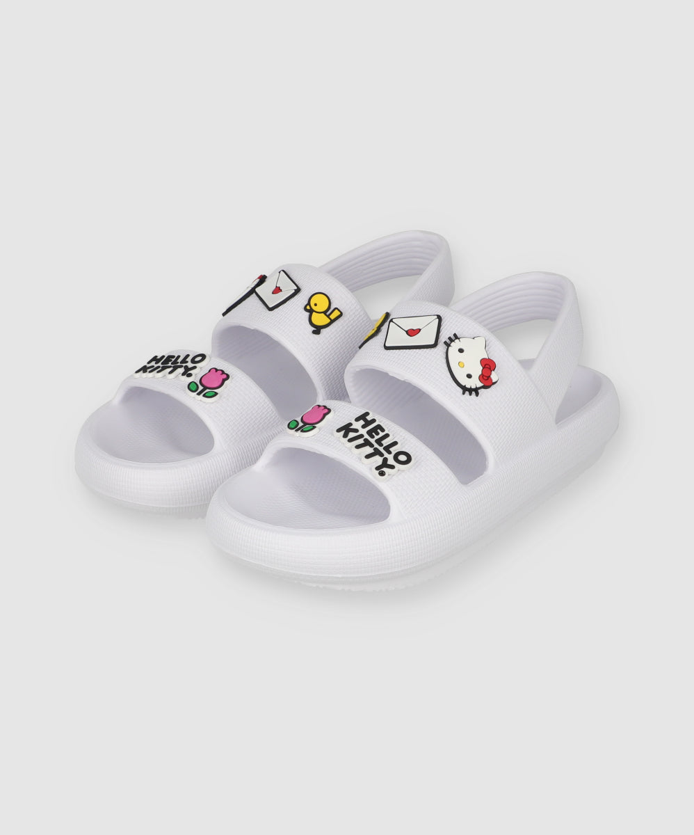 Sandalia Slide Diseño Hello Kitty BLANCO