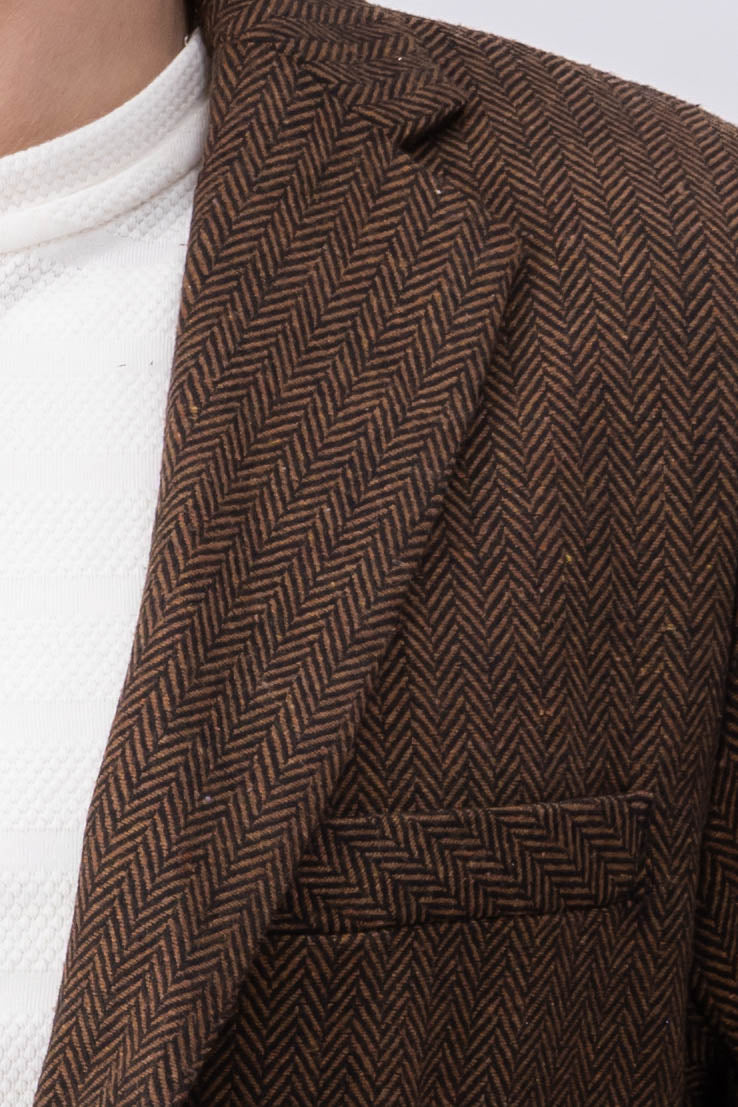 Blazer Detail Texture CAFE COMBO