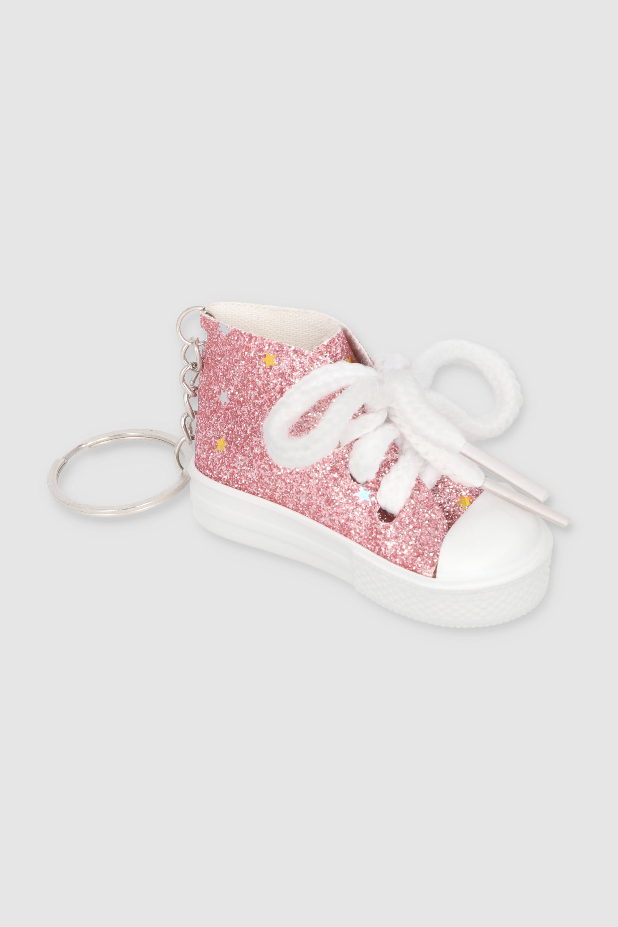 Llavero tenis canvas glitter ROSA