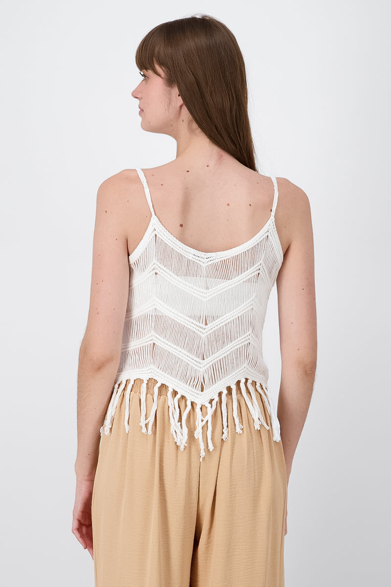 TOP FLORY STRACHES WHITE