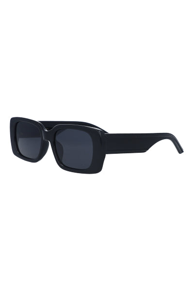 Lentes rectangulares patilla ancha NEGRO