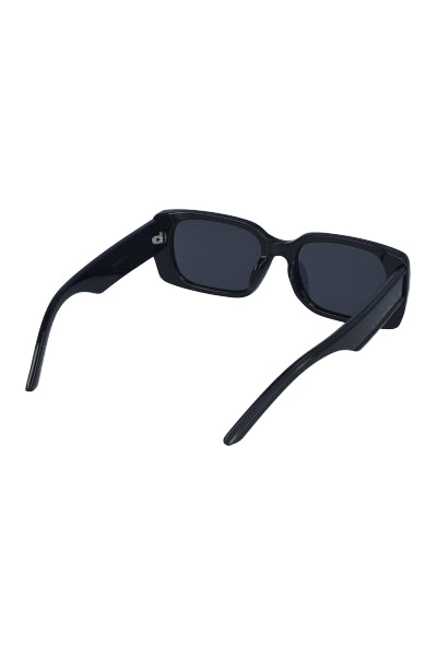 Lentes rectangulares patilla ancha NEGRO