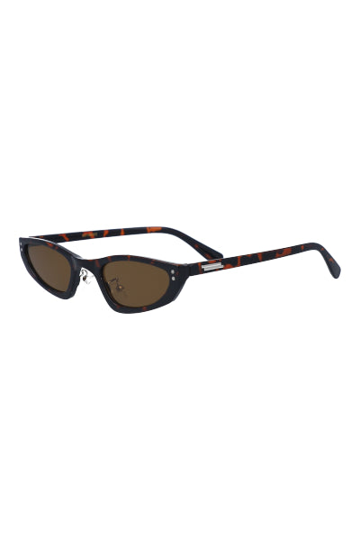 Lentes cateye patillas goma CAFE