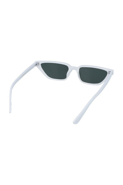 Lentes transparentes rectangulares cateye BLANCO