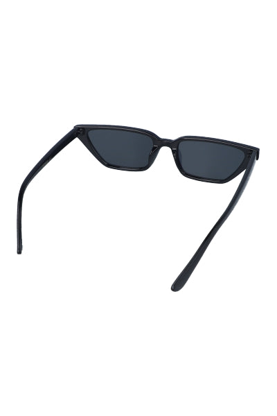 Lentes transparentes rectangulares cateye NEGRO