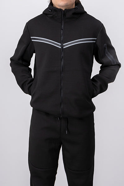 Sudadera Franjas Bicolor NEGRO