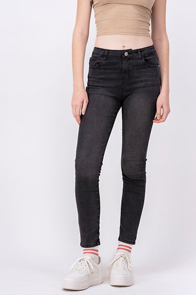 SKINNY JEANS FLOSED EFFECT BLACK