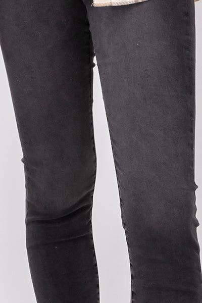 SKINNY JEANS FLOSED EFFECT BLACK