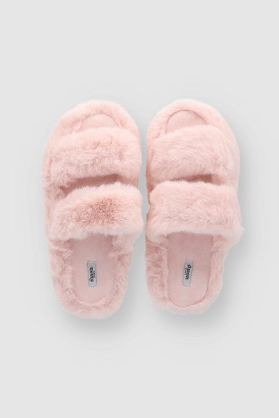 Pantuflas Dos Tiras Fluffy ROSA