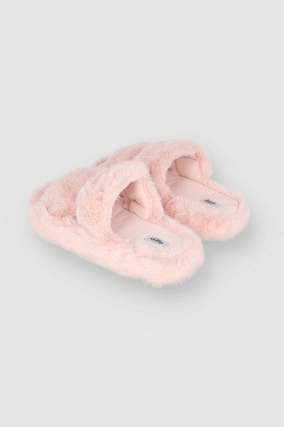 Pantuflas Dos Tiras Fluffy ROSA