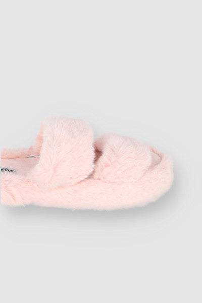 Pantuflas Dos Tiras Fluffy ROSA