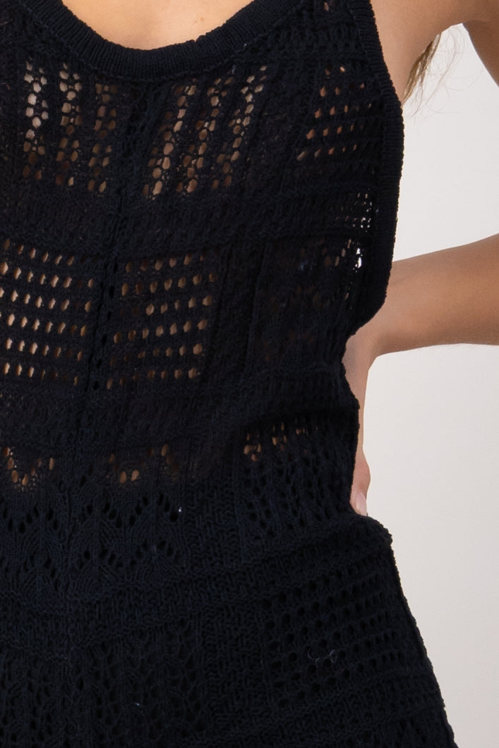 Jumpsuit tejido crochet NEGRO