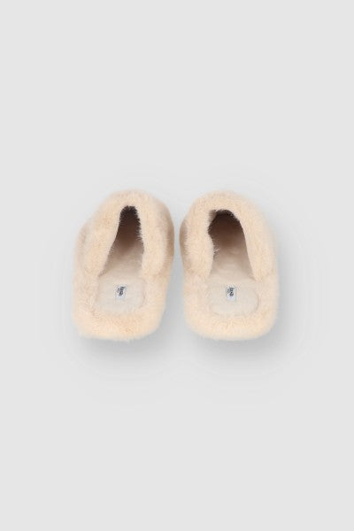 Pantuflas Mula Fluffy TAUPE