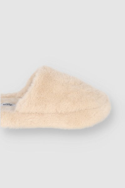 Pantuflas Mula Fluffy TAUPE