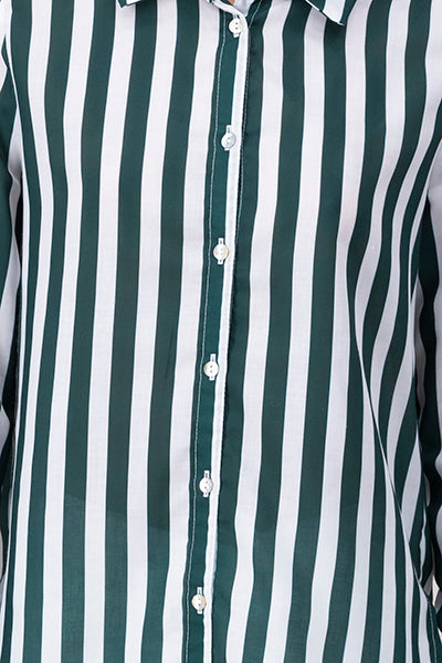 Long sleeve shirt stripes Combo green